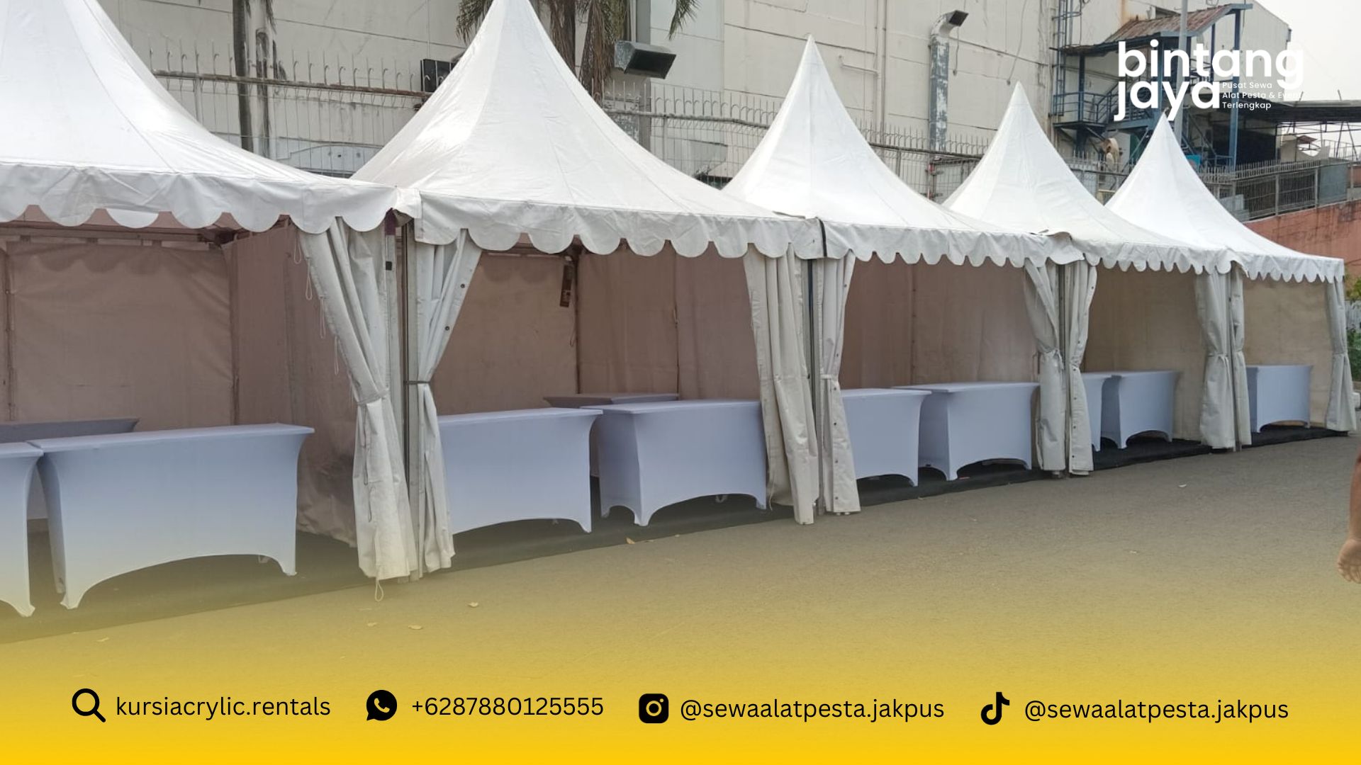 Sewa Tenda Kerucut Sarnafil Kartini Sawah Besar Jakarta Pusat