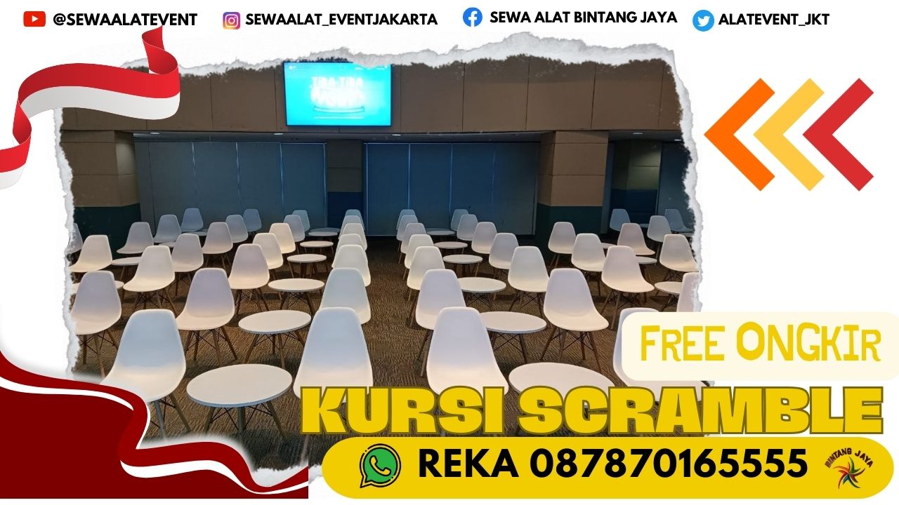 TARIF TERMURAH! SEWA KURSI SCRAMBLE PAMULANG TANGERANG SELATAN
