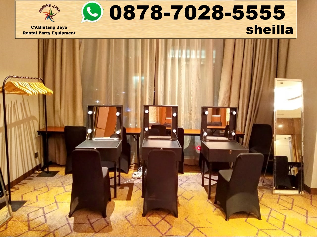 Sewa meja rias portable sewa murah Jakarta Selatan