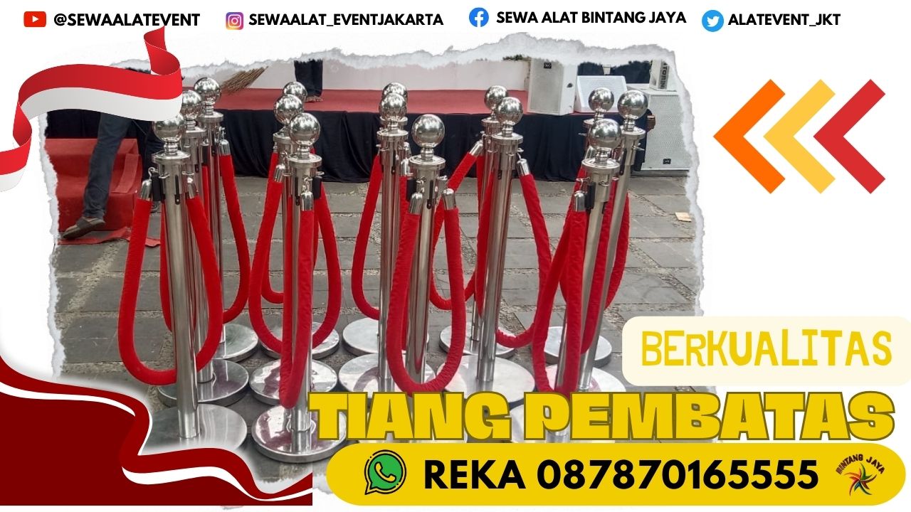 GRATIS ONGKIR! SEWA TIANG PEMBATAS ANTRIAN EJIP KABUPATEN BEKASI