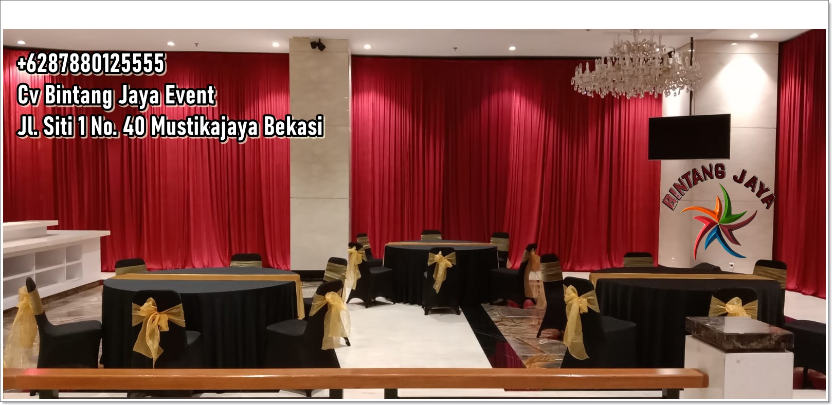 Sewa Tirai Background Panggung Di Kawasan Industri Cikampek Karawang