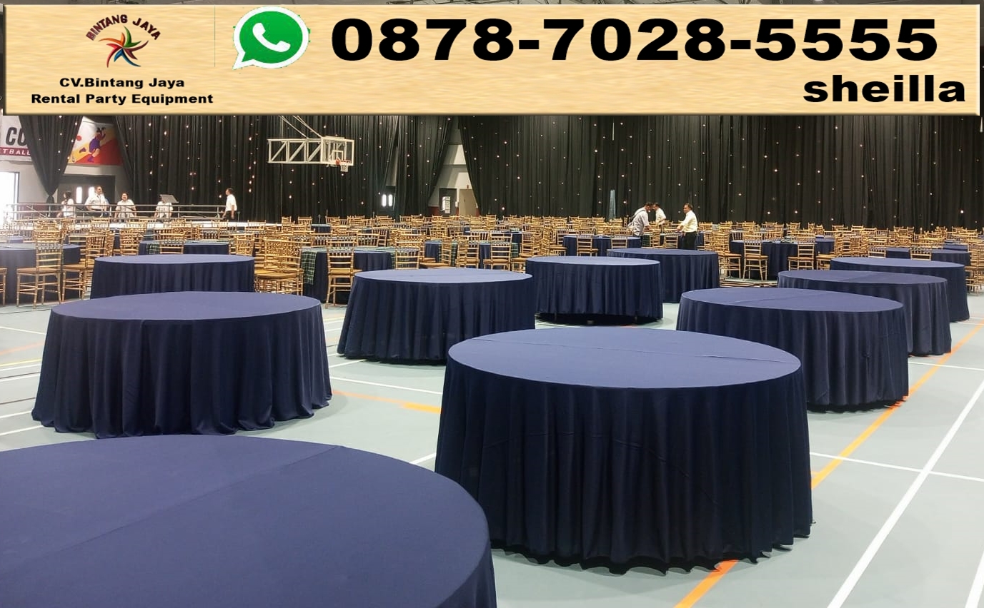 Sewa meja bundar D180 Kawasan Industri Kujang Cikampek Karawang