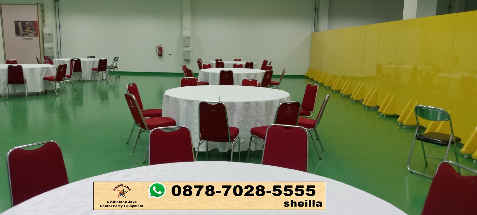 Sewa round table D160 cover mewah sewa murah Jababeka Bekasi