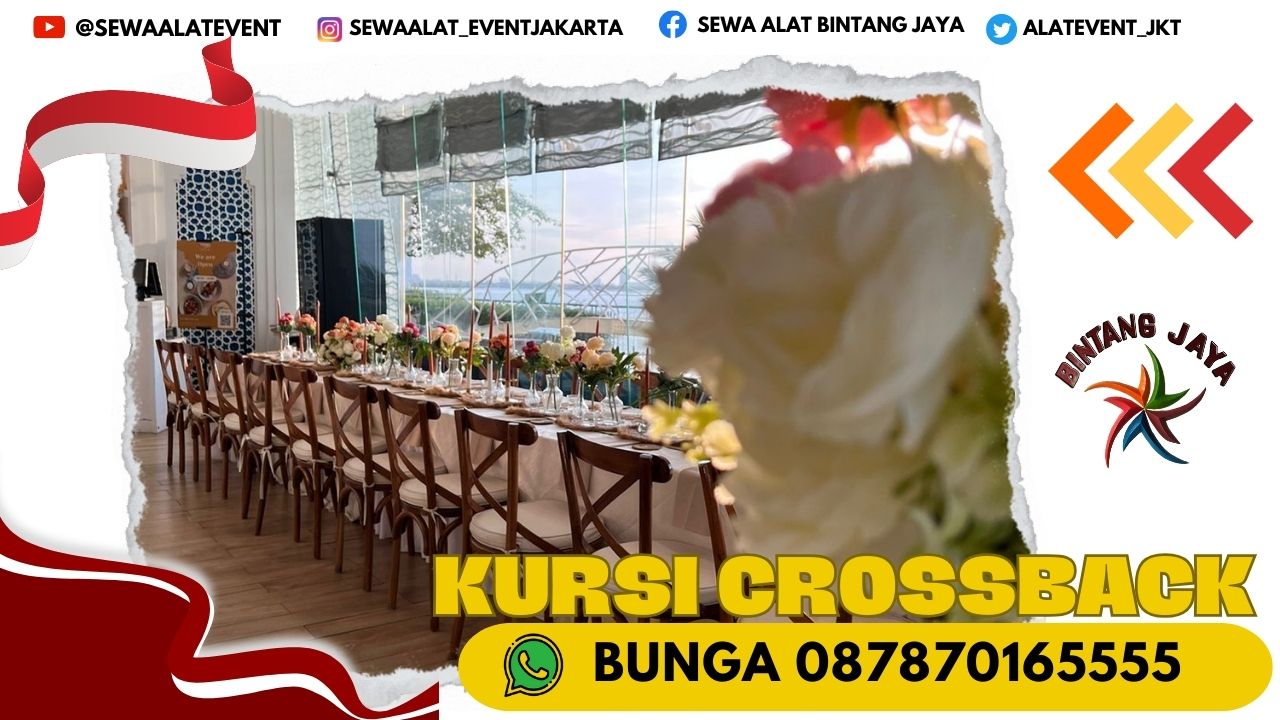 SEWA KURSI CROSSBACK DESAIN MODERN BUSA EMPUK JAKARTA UTARA