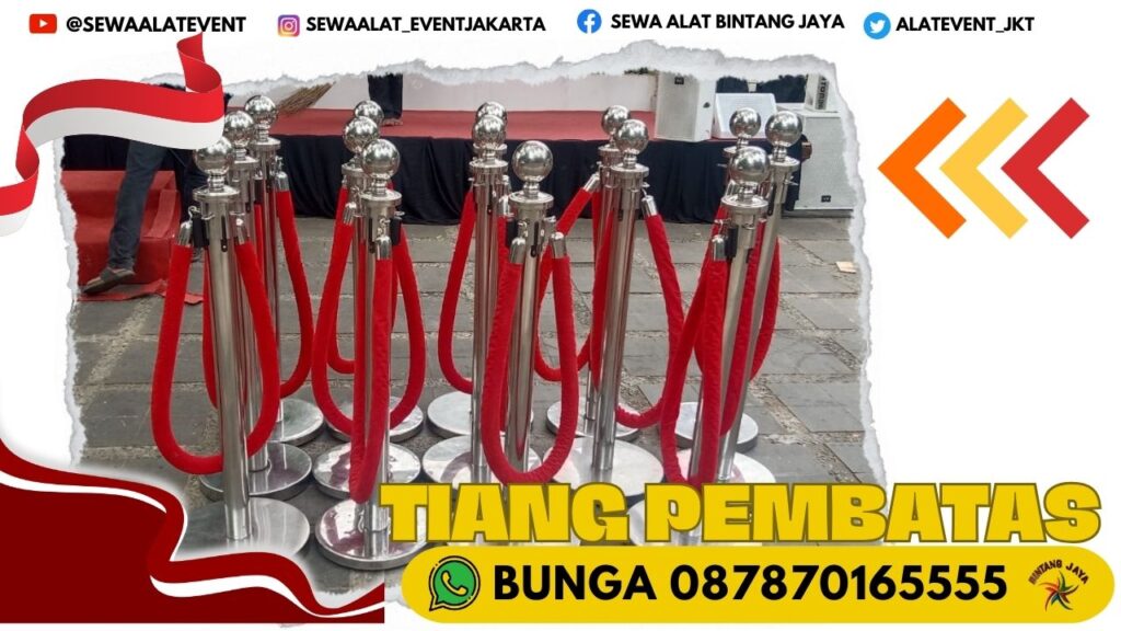 SEWA TIANG PEMBATAS ANTRIAN MANDALA PRATAMA PERMAI INDUSTRIAL ESTATE KARAWANG