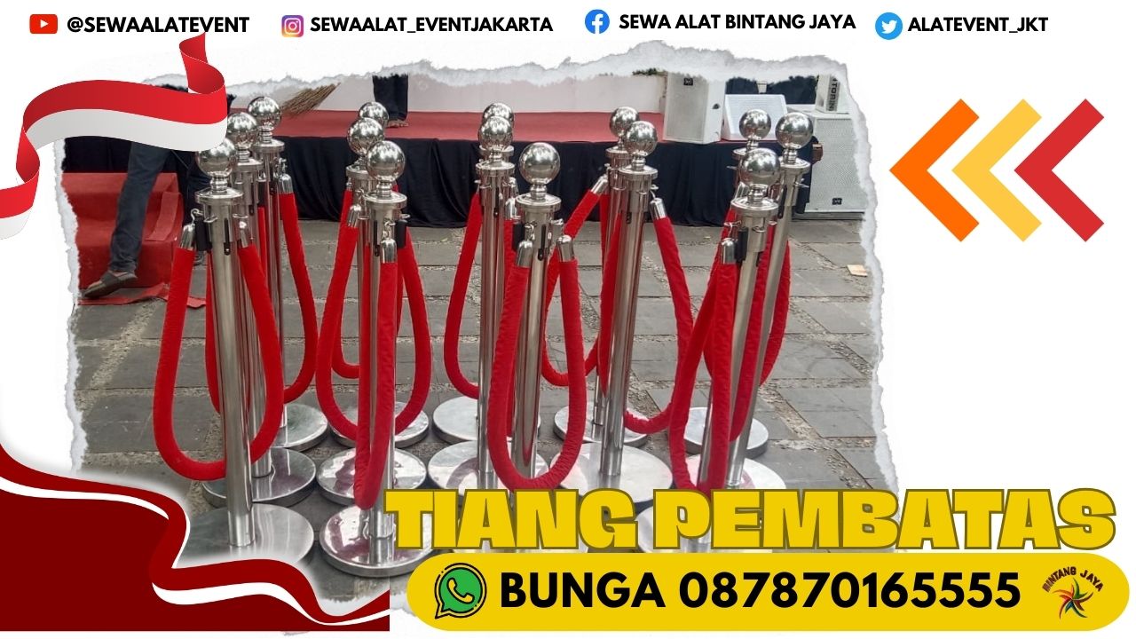 SEWA TIANG PEMBATAS ANTRIAN MANDALA PRATAMA PERMAI INDUSTRIAL ESTATE KARAWANG
