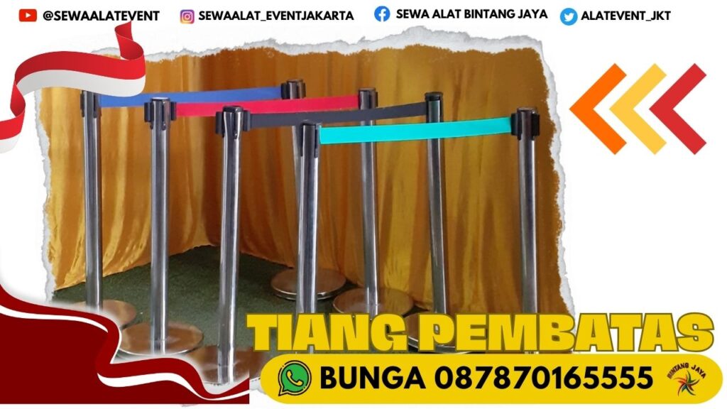 SEWA TIANG PEMBATAS ANTRIAN MANDALA PRATAMA PERMAI INDUSTRIAL ESTATE KARAWANG