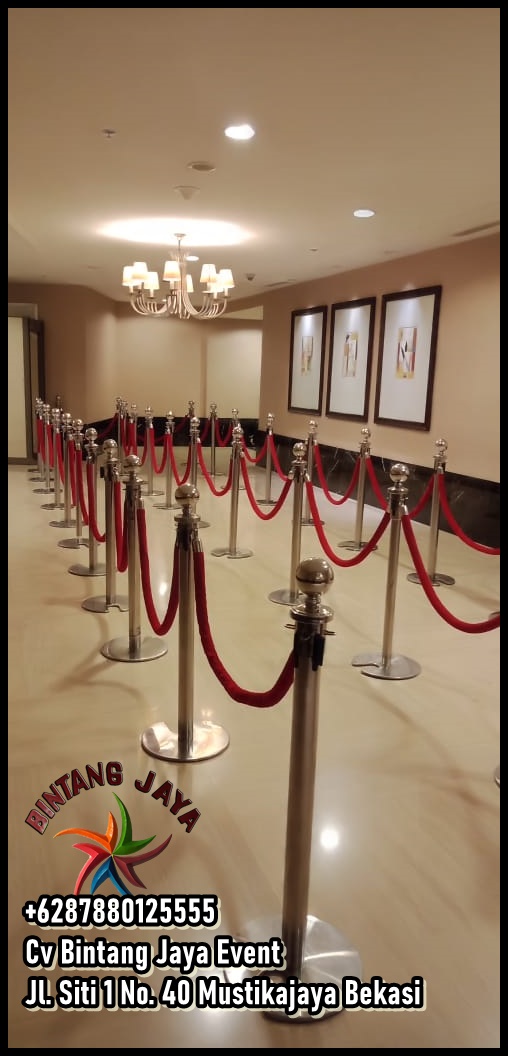 Sewa Tiang Antrian Queue Line Sabuk Dan Tali Bludru Jakarta