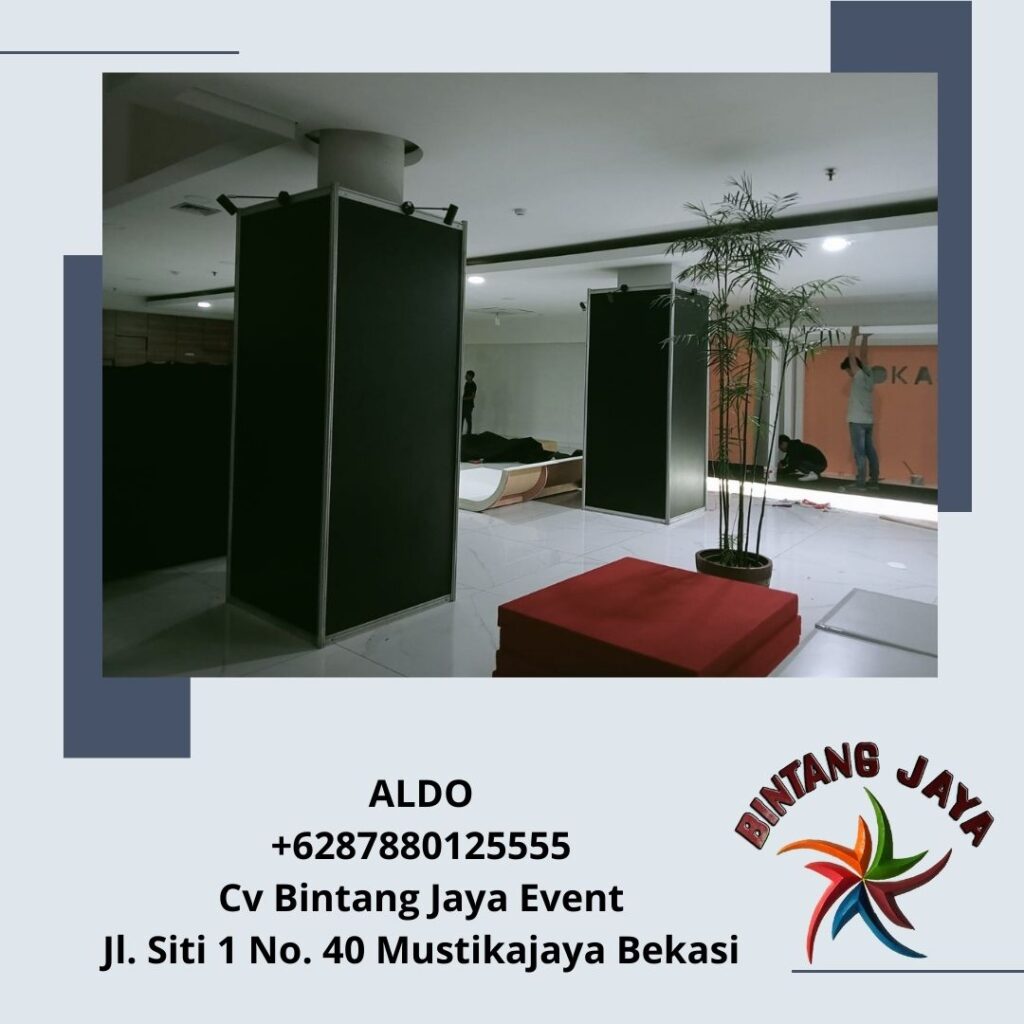 Sewa Partisi R8 Pameran Pembagi Ruangan Hitam Siap Kirim Cibodas Tangerang