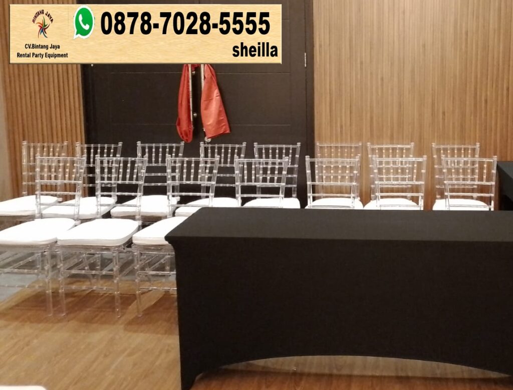 Sewa kursi tiffany acrylic event pernikahan Cimanggis Depok