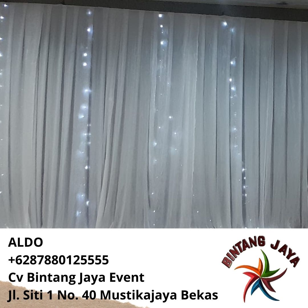 Promo Harga Sewa Tirai Dekorasi Cover Putih Jakarta Selatan