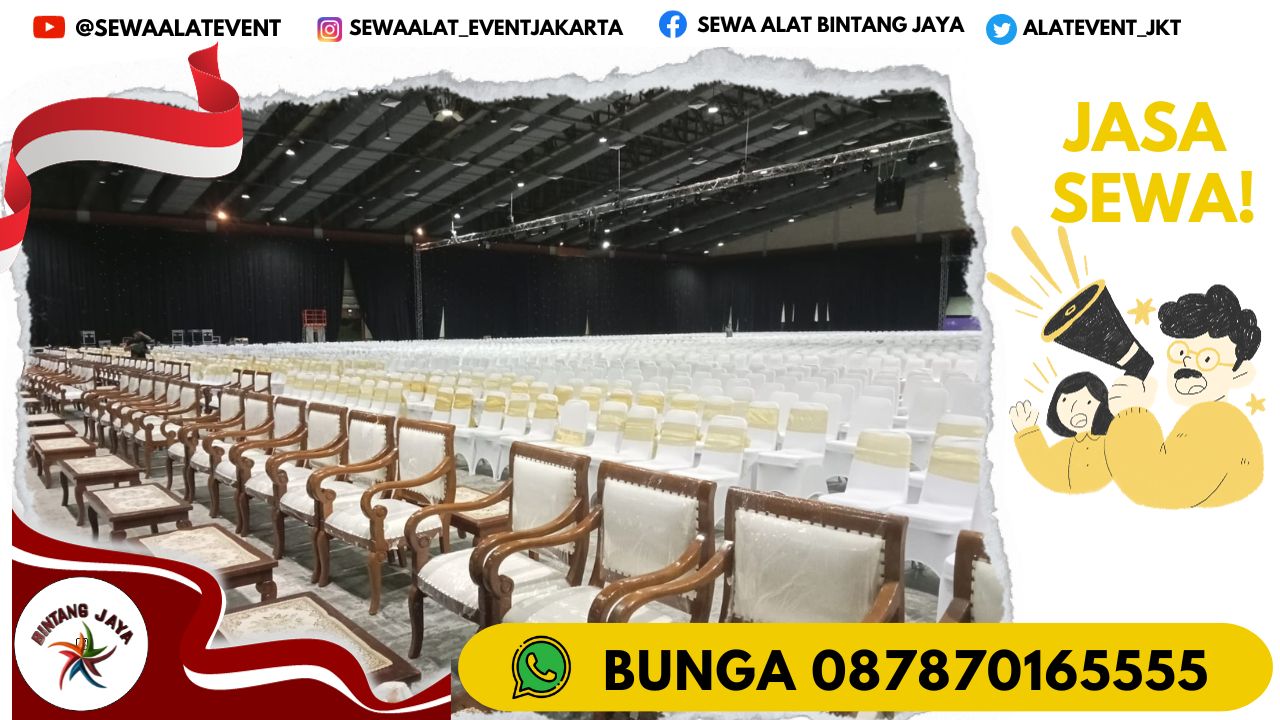 SEWA KURSI VIP RANGKA KAYU JATI BUSA TEBAL JAKARTA PUSAT