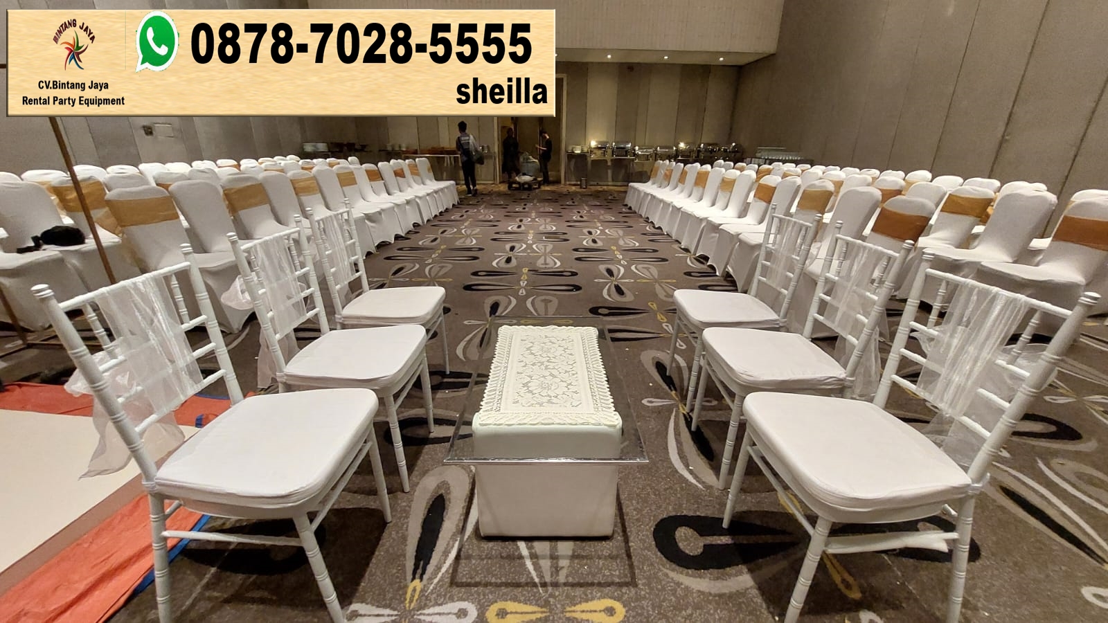 Layanan sewa kursi tiffany kayu top quality Bekasi