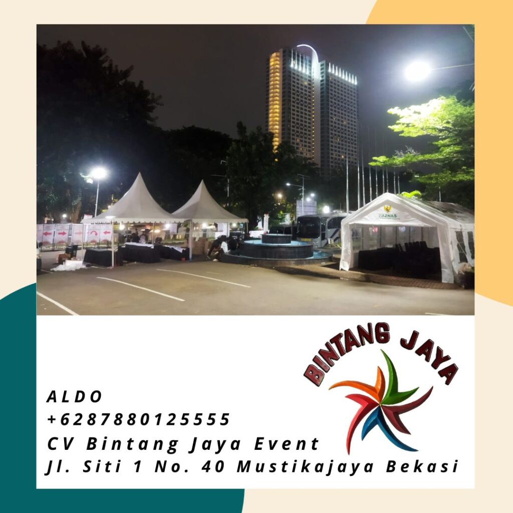 Sewa Tenda Sarnavil Atap Kerucut 3x3m Stok Melimpah Bekasi