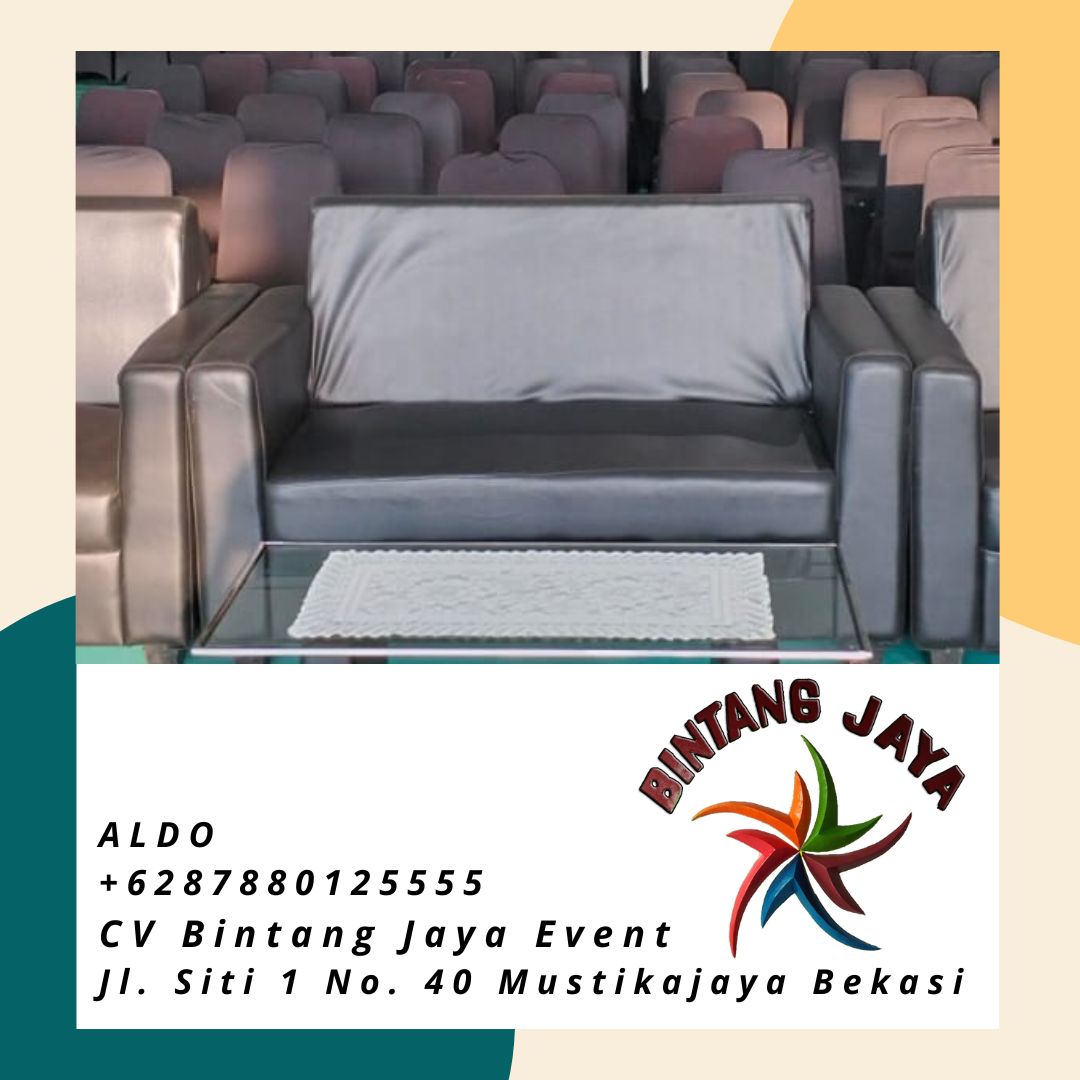 Sewa Kursi Sofa Double Hitam Pelayanan 24 Jam Jakarta