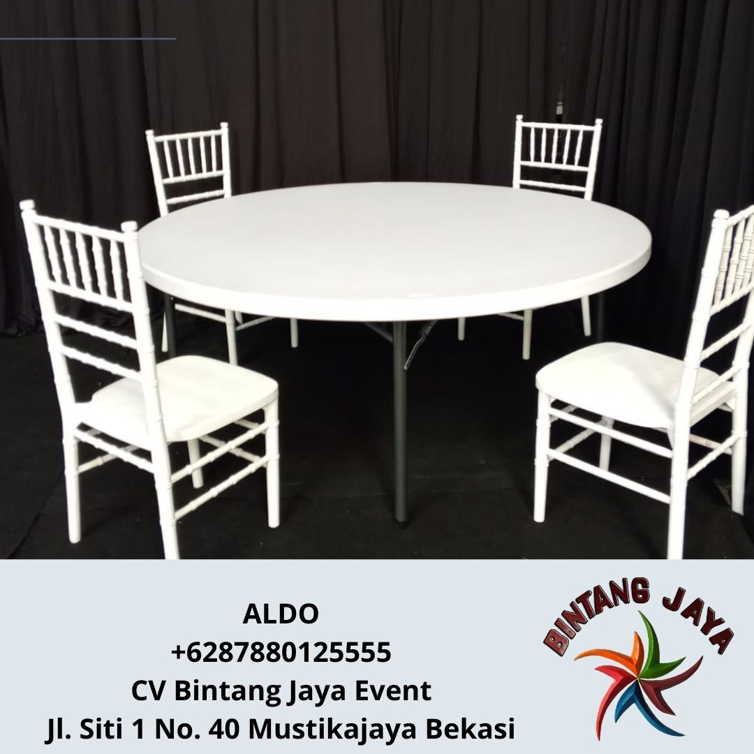 Sewa Kursi Tiffany Kayu Cover Putih Respon Cepat Bogor