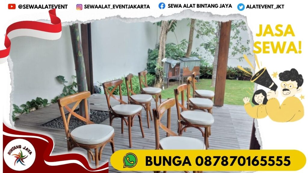 SEWA KURSI CROSSBACK BAHAN KAYU JATI SIAP ANTAR DEPOK DAN SEKITARNYA