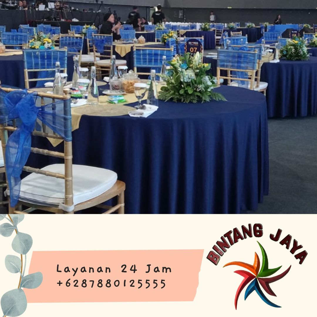 Sewa Meja Bulat D180cm Event Pernikahan Bogor