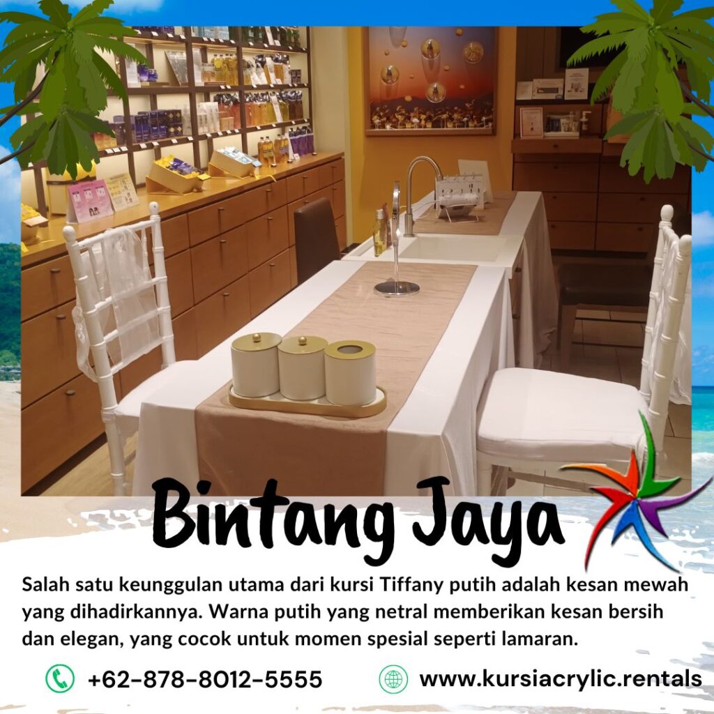 Disewakan Kursi Tiffany Putih Polos Netral Elegan Event Lamaran Area Bekasi Kota