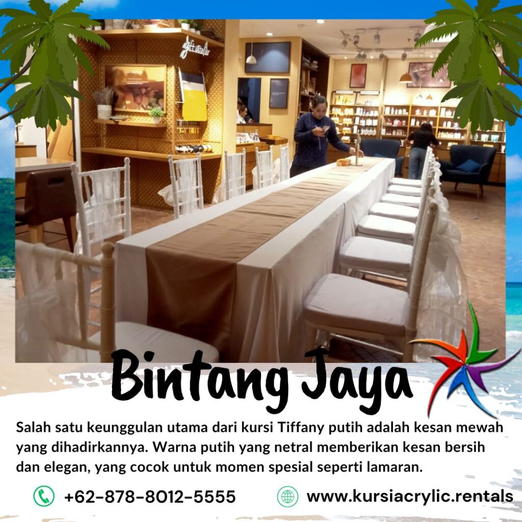 Disewakan Kursi Tiffany Putih Polos Netral Elegan Event Lamaran Area Bekasi Kota