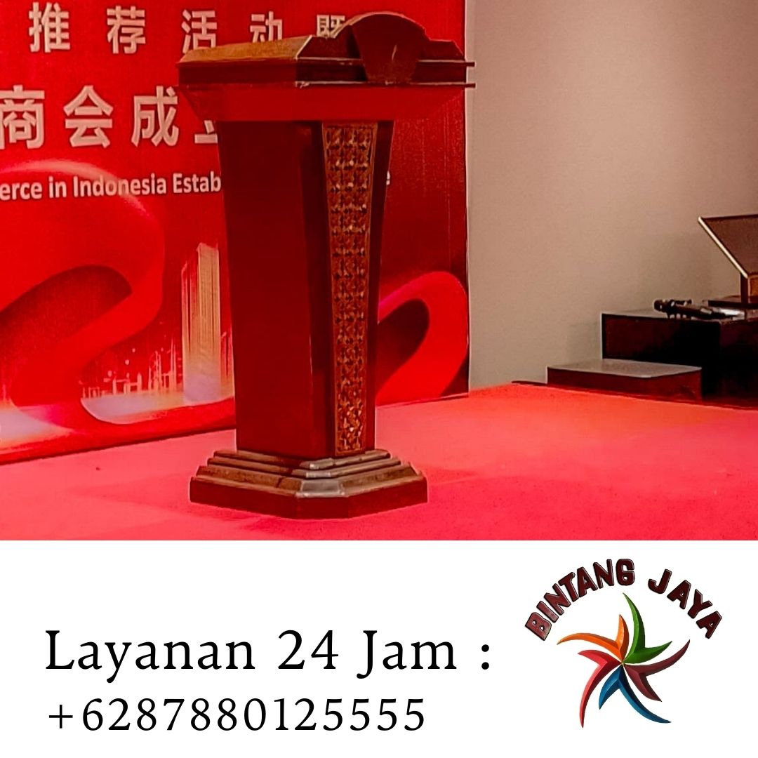 Rental Mimbar Podium Kayu Jati Kokoh Area Jakarta