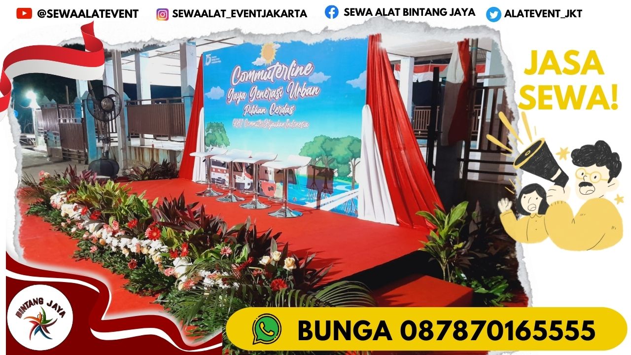 SEWA PANGGUNG BACKDROP DAN MINI GARDEN JAKARTA