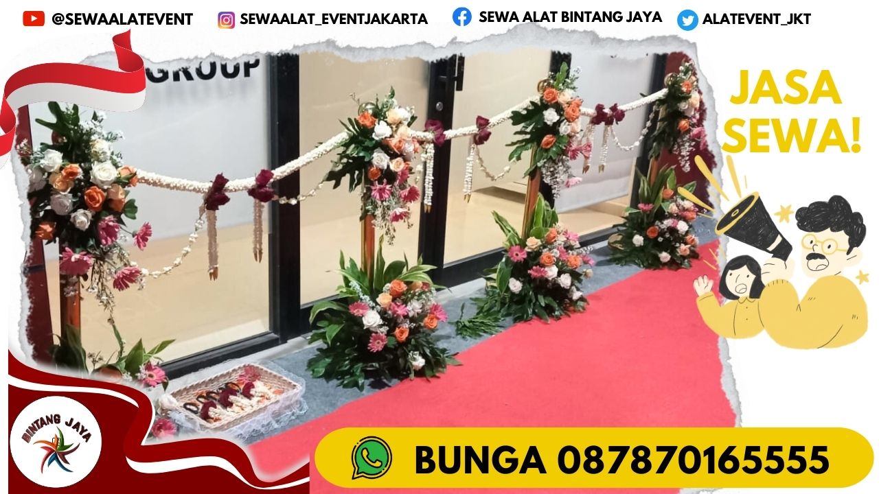 SEWA TIANG PEMBATAS VIP TALI BLUDRU MERAH JAKARTA