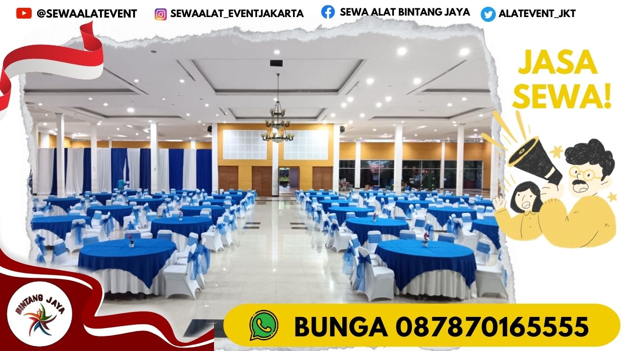SEWA MEJA ROUND TABLE DIAMETER KECIL SEDANG JUMBO DI JAKARTA