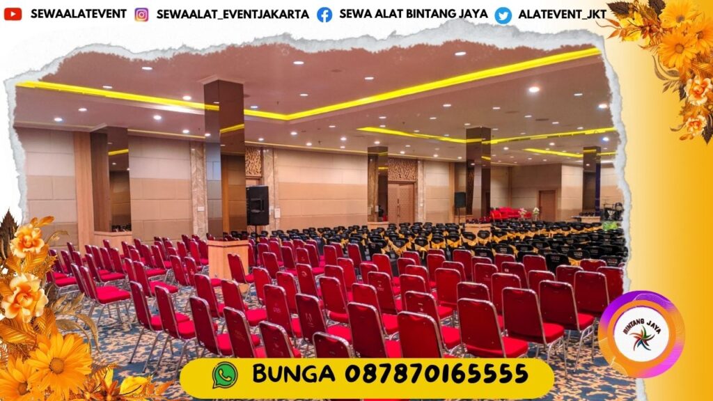 RENTAL KURSI TYPE STANDAR MODEL FUTURA SATINLESS BUSA MERAH JAKARTA