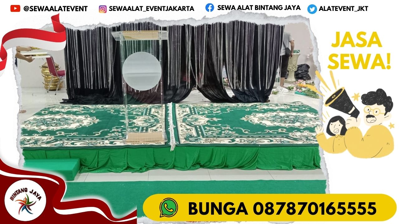SEWA PODIUM TYPE ACRYLIC BENING MURAH DI JAKSEL