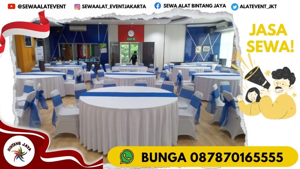 PUSAT SEWA MEJA JUMBO TYPE BUNDAR DIAMETER 220CM JAKARTA