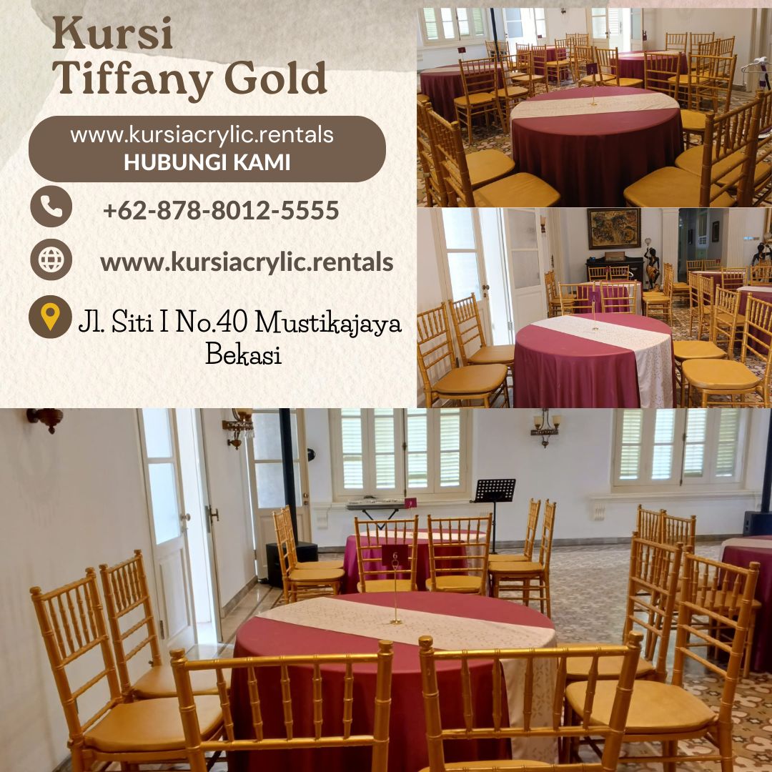 Sewa Kursi VIP Type Tiffany Gold Area Terdekat Jakarta