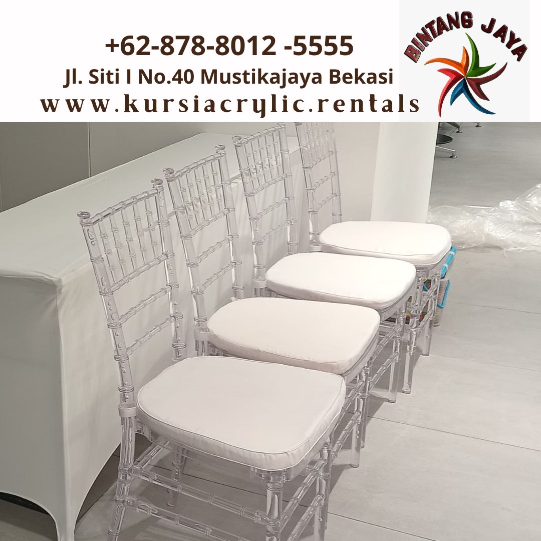 Sewa Kursi Model Acrylic Bening Type Tiffany Jakarta