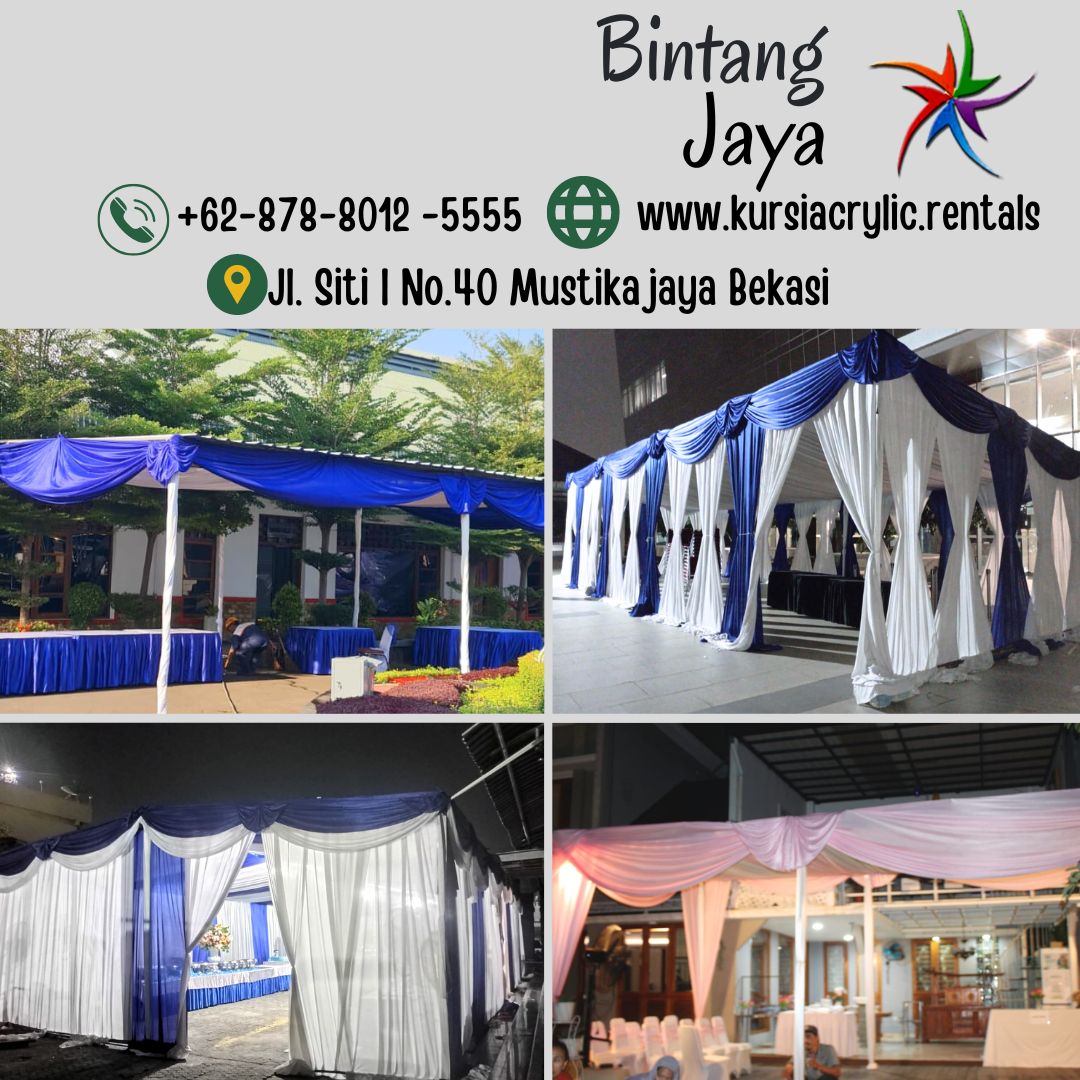 Sewa Tenda Type Dekorasi Serut Modifikasi Kain Juntai Area Jakarta