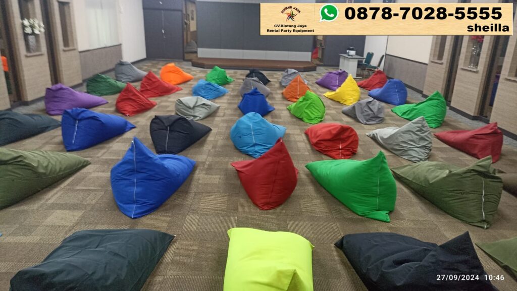 Rental Beanbag Kerucut Warna-warni Area Terdekat Indramayu Jabar