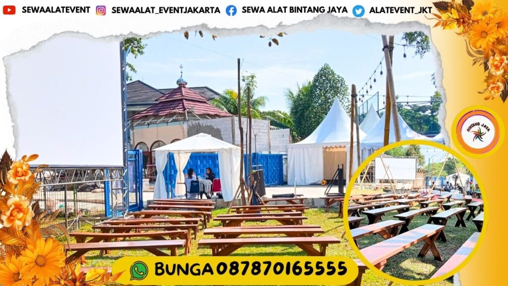SEWA KURSI MEJA TAMAN LAMPU GANTUNG CAFE DAN SARNAFIL AREA JAKARTA