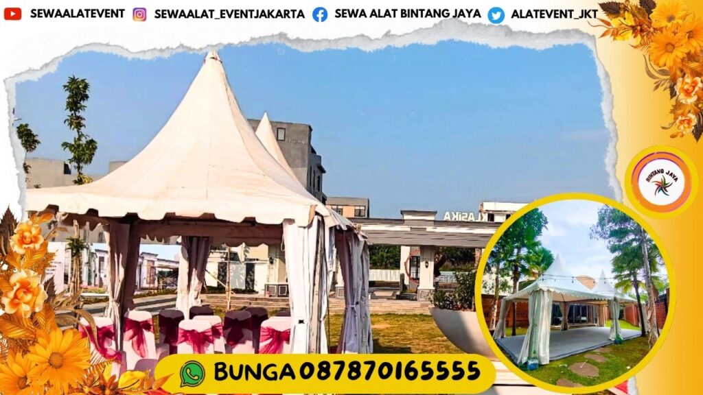 SEWA KURSI FUTURA DAN TENDA KERUCUT EVENT GRANDWISATA BEKASI