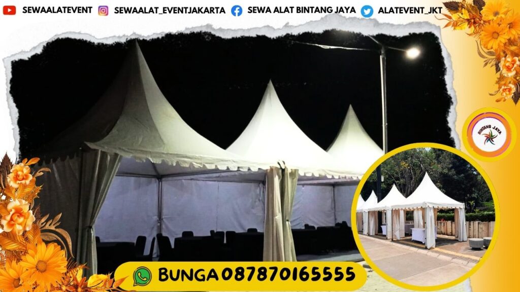 SEWA KURSI FUTURA DAN TENDA KERUCUT EVENT GRANDWISATA BEKASI
