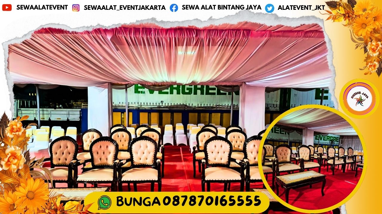 JASA SEWA KURSI TYPE VIP KAYU MODEL JOKOWI TERBARU SET MEJA AREA JAKARTA