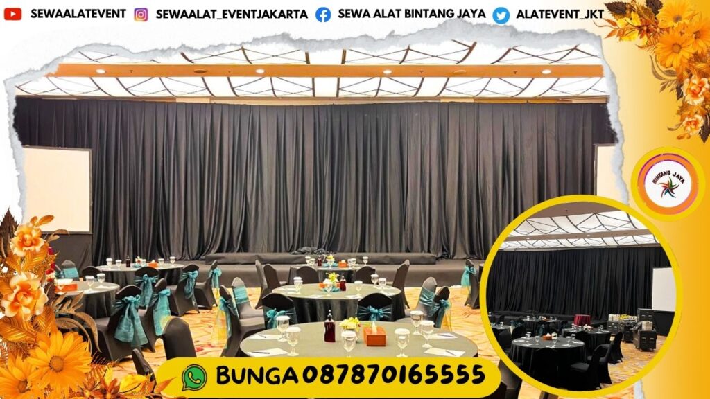 SEWA TIRAI HITAM TINGGI 7 METER FINANCE HALL CIMB NIAGA JAKARTA