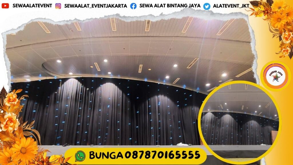 SEWA TIRAI HITAM TINGGI 7 METER FINANCE HALL CIMB NIAGA JAKARTA