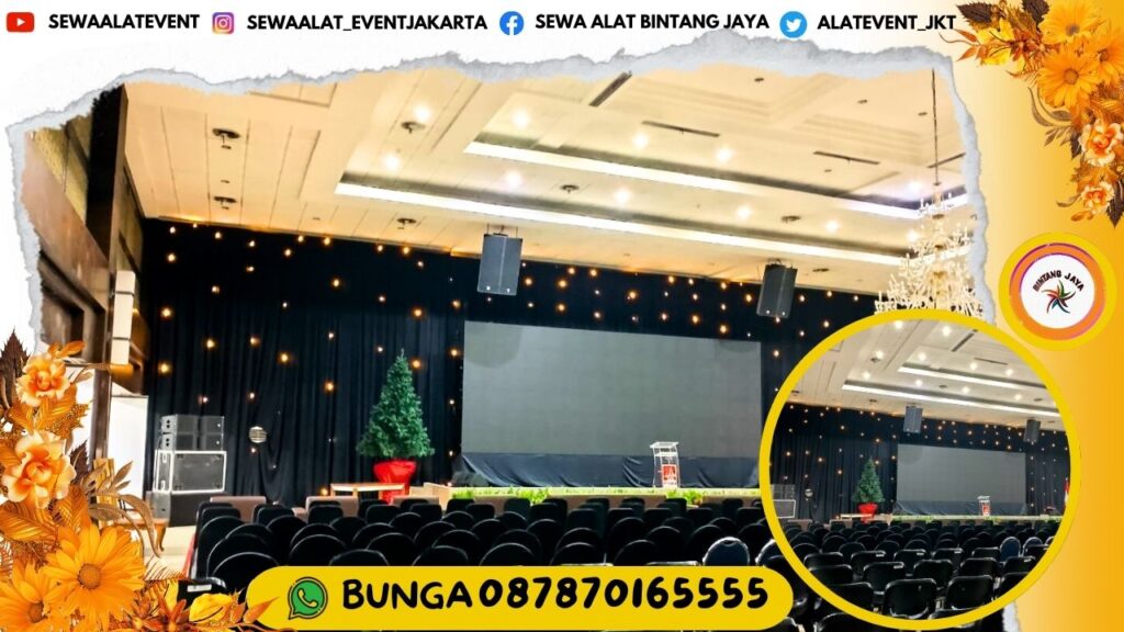 SEWA TIRAI HITAM TINGGI 7 METER FINANCE HALL CIMB NIAGA JAKARTA