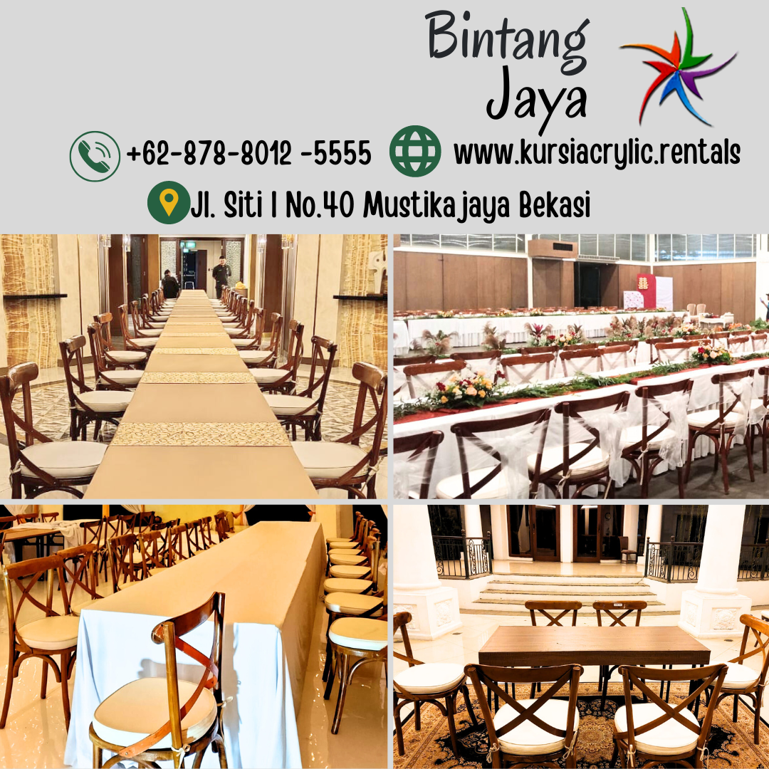 Sewa Cross Back Chairs Dan Meja Panjang Event Agave Hall Jakarta