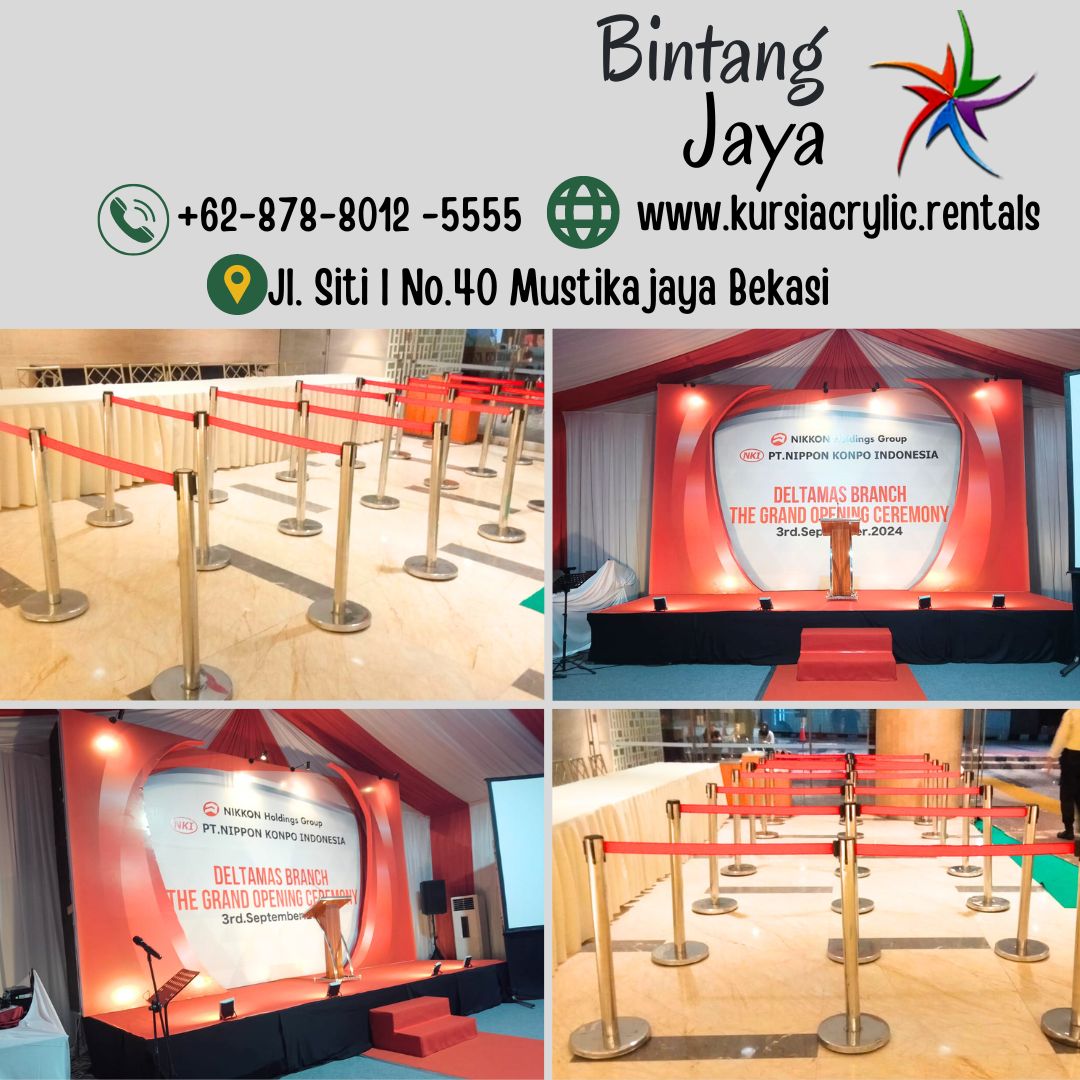 Sewa Panggung Dan Tiang Antrian Sabuk Tarik Jakarta Barat