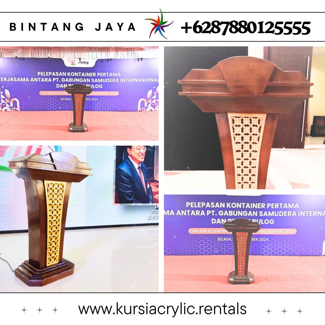 Sewa Podium Type VIP Kayu Jati Ukir Area Terdekat Jakarta