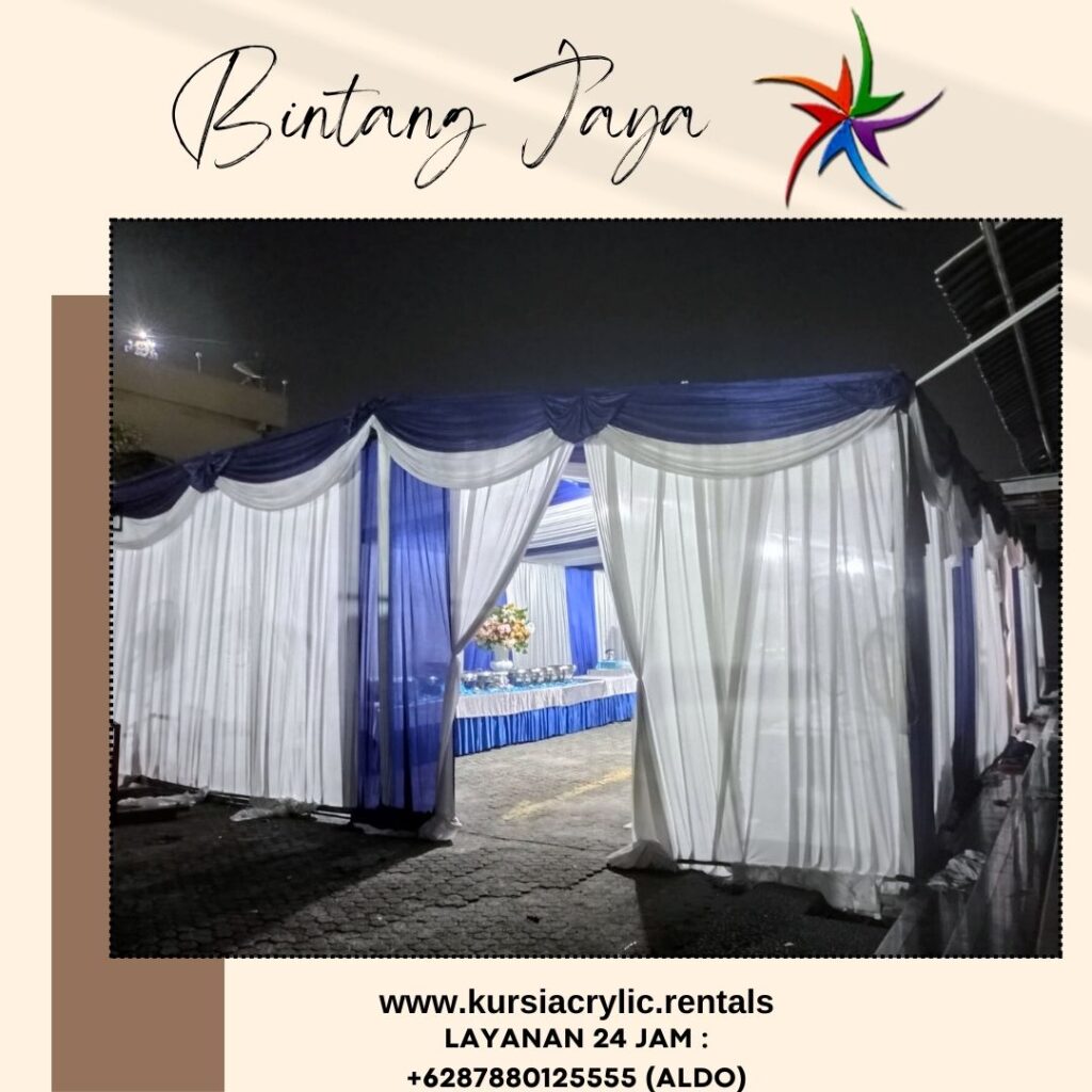 Sewa Tenda Type Dekorasi Serut Modifikasi Kain Juntai Area Jakarta