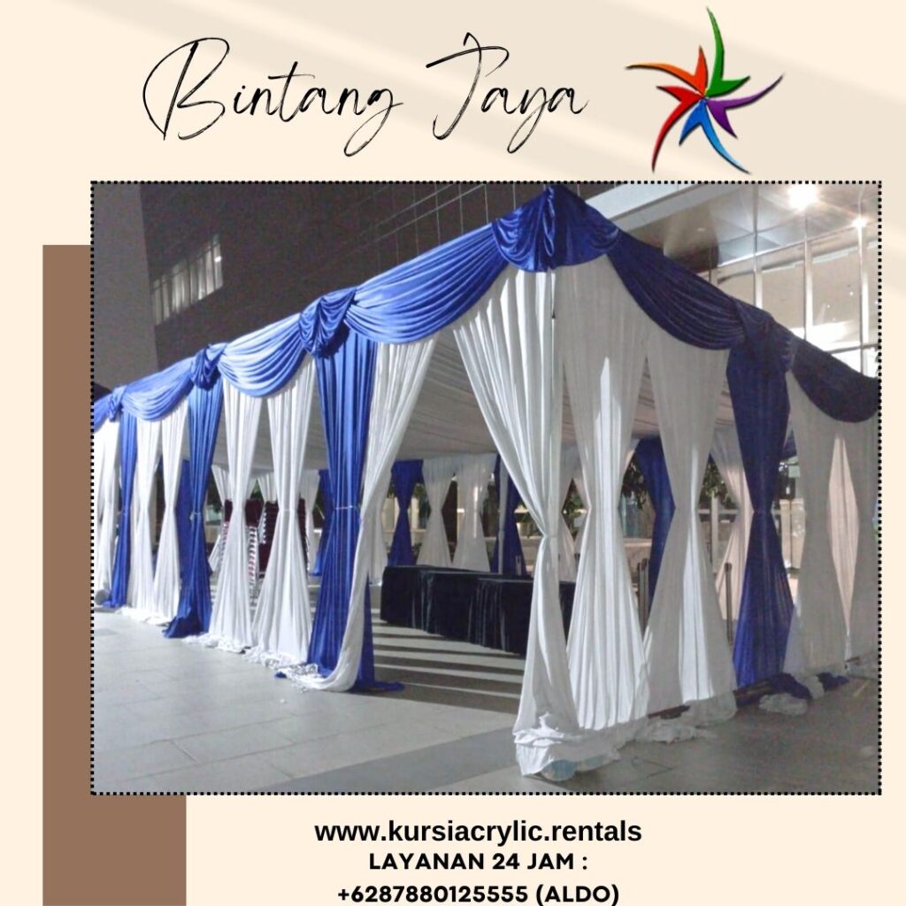 Sewa Tenda Type Dekorasi Serut Modifikasi Kain Juntai Area Jakarta