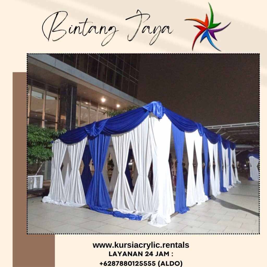 Sewa Tenda Type Dekorasi Serut Modifikasi Kain Juntai Area Jakarta