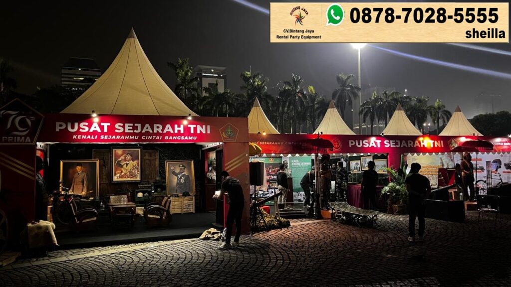 Sewa Tenda Type Sarnafil Kerucut Dan Tirai Background Area Jakarta