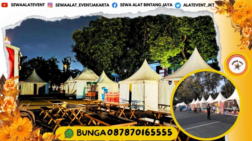Sewa Tenda Type Sarnafil Kerucut Dan Tirai Background Area Jakarta